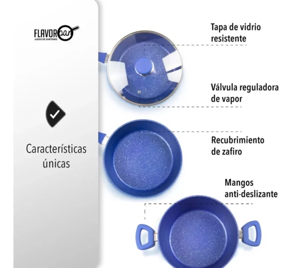 Bateria De Cocina Antiadherente Zafiro | Flavor Pan - Image 4