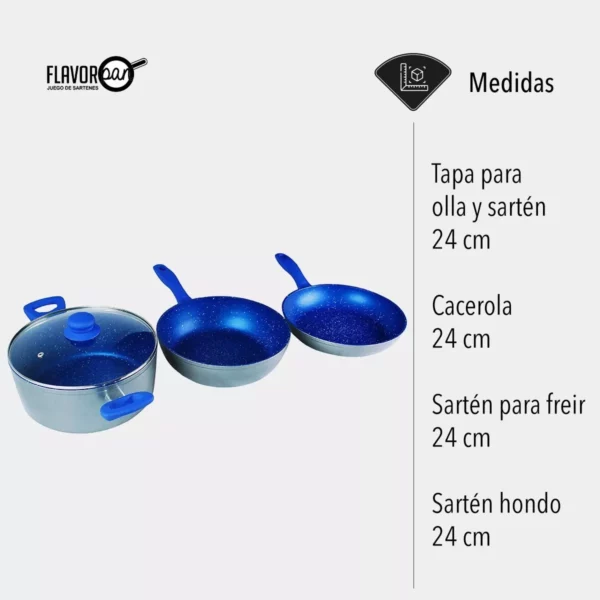 Bateria De Cocina Antiadherente Zafiro | Flavor Pan - Image 6