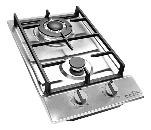 Parrilla De Gas De 2 Quemadores De Acero Inoxidable Ecocinare