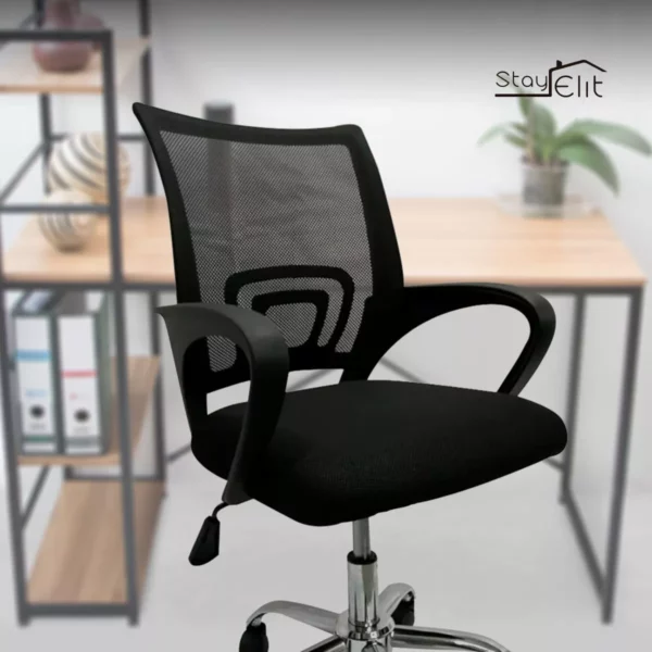 Silla Ejecutiva Stay Elit Oficina Ergonómica Escritorio Reclinable Negro tapizado de malla transpirable - Image 2